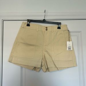A New Day Light Yellow Khaki shorts, size 10 NWT